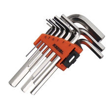 Professional 9pcs CR-V Hex Allen Key Wrench Spanner Set